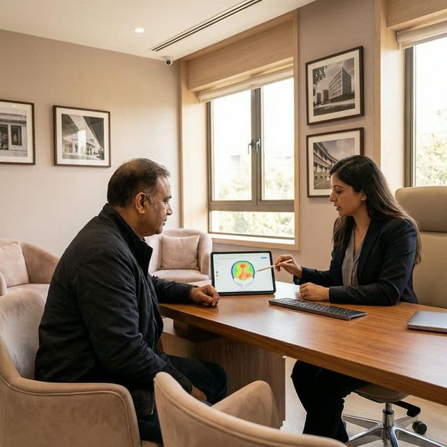 Hair transplant consultation with Dr. Dushyanth